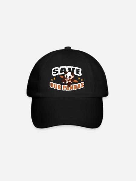 Save our Pandas - Baseballkappe - Schwarz/Schwarz
