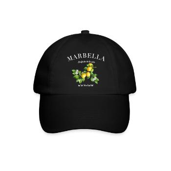 Marbella Urlaub Spanien Camping - Baseballkappe - Schwarz/Schwarz - Vorne