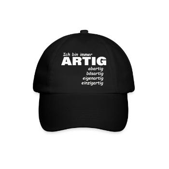 ARTIG - Baseballkappe - Schwarz/Schwarz - Vorne