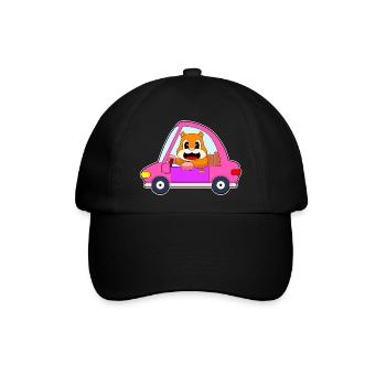 Hamster Auto - Baseballkappe - Schwarz/Schwarz - Vorne