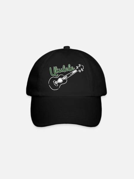 Ukulele - Music Lover - Baseballkappe - Schwarz/Schwarz