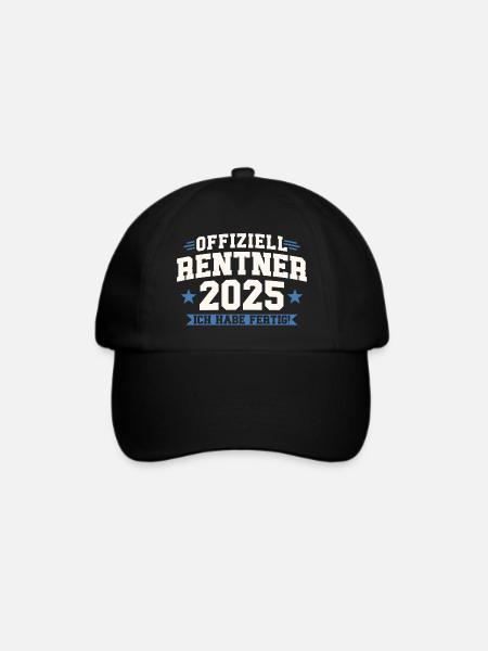 Rentner 2025 Ich habe fertig - Baseballkappe - Schwarz/Schwarz