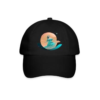 Göttin Venus - Baseballkappe - Schwarz/Schwarz - Vorne