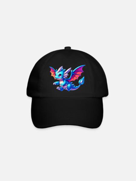 Drache - Baseballkappe - Schwarz/Schwarz