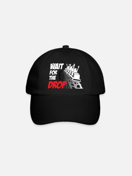 Wait For The Drop Roller Coaster - Baseballkappe - Schwarz/Schwarz