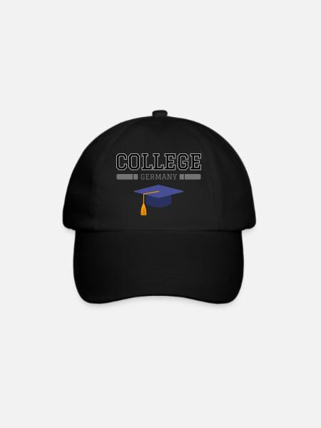 College - Baseballkappe - Schwarz/Schwarz