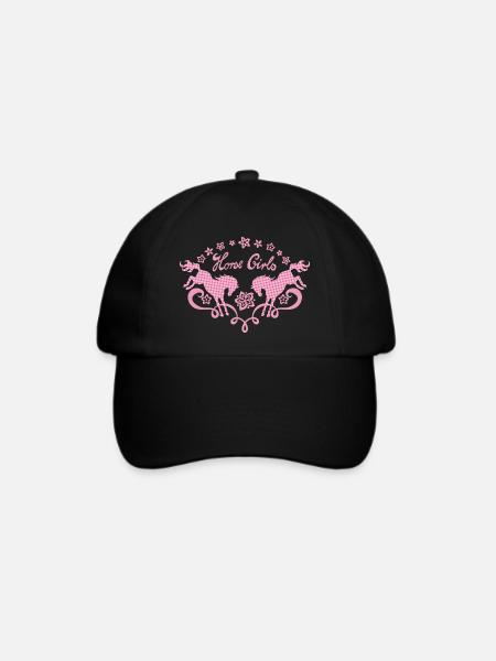 Horse Girl - Baseballkappe - Schwarz/Schwarz