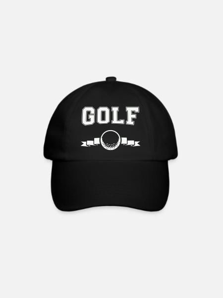 golf logo - Baseballkappe - Schwarz/Schwarz