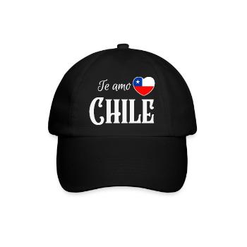 Ich liebe Chile, chilenischer Stolz - Baseballkappe - Schwarz/Schwarz - Vorne