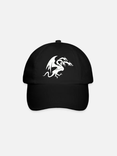 dragon 3 head - Baseballkappe - Schwarz/Schwarz