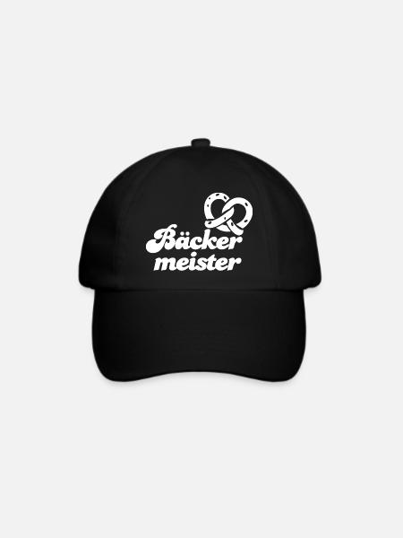 Bäckermeister Stolzer Bäcker Geschenk - Baseballkappe - Schwarz/Schwarz