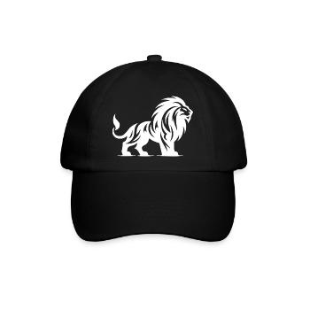 Tribal Löwe mit Mähne - Baseballkappe - Schwarz/Schwarz - Vorne