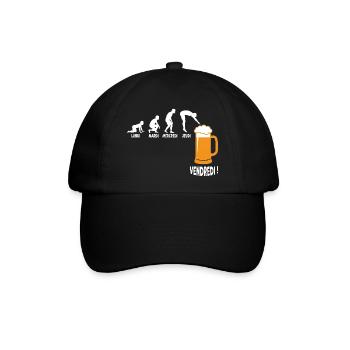 Arbeitswoche um Freitag, Bier - Baseballkappe - Schwarz/Schwarz - Vorne