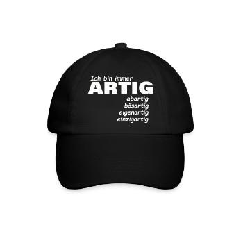 ARTIG - Baseballkappe - Schwarz/Schwarz - Vorne