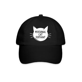 Persönlicher Katzendiener - Baseballkappe - Schwarz/Schwarz - Vorne