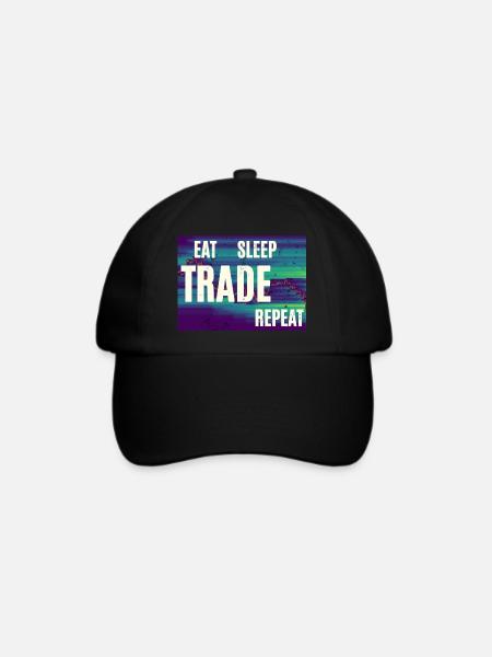 Eat Sleep Trade Repeat - Baseballkappe - Schwarz/Schwarz