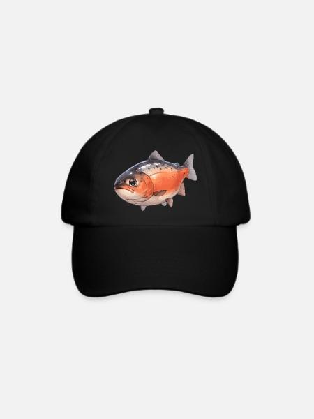 Lachse Lachs - Baseballkappe - Schwarz/Schwarz