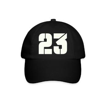 23 - Baseballkappe - Schwarz/Schwarz - Vorne