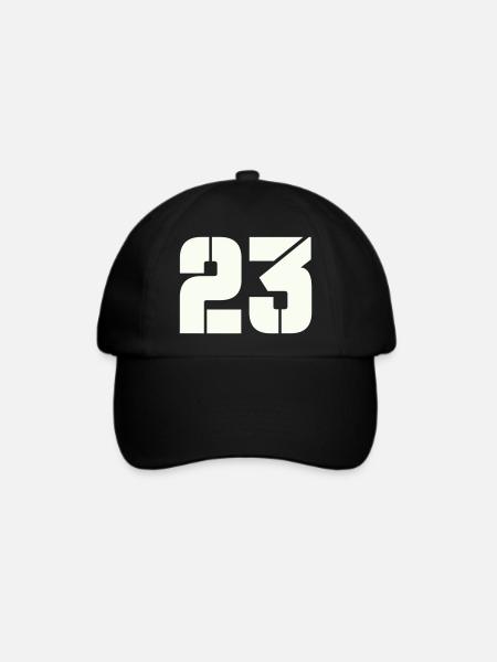 23 - Baseballkappe - Schwarz/Schwarz