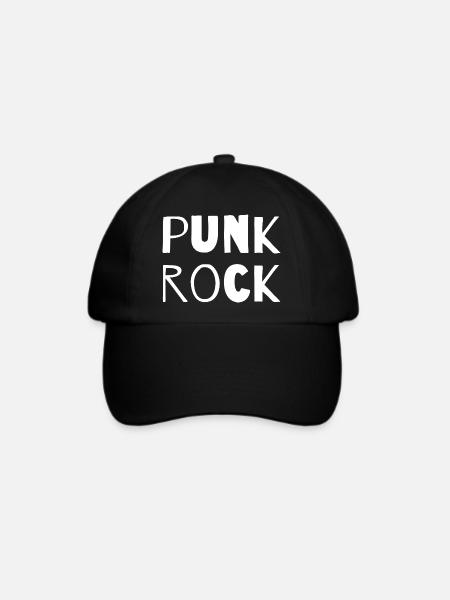 Punkrock Mutige Typografie - Baseballkappe - Schwarz/Schwarz