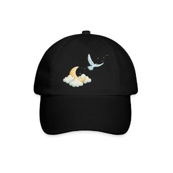 Vom Mond zu den Sternen - Baseballkappe - Schwarz/Schwarz - Vorne