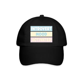introvertiert - Baseballkappe - Schwarz/Schwarz - Vorne