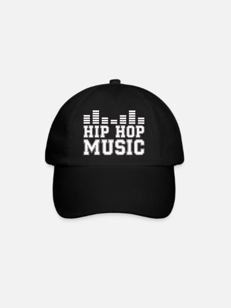 hip_hop_music_rap - Baseballkappe - Schwarz/Schwarz
