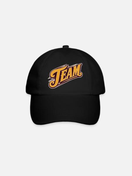 Team - Baseballkappe - Schwarz/Schwarz