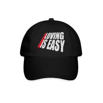 Loving Is Easy Inspirierend Romantisch Spruch Logo - Baseballkappe - Schwarz/Schwarz - Vorne