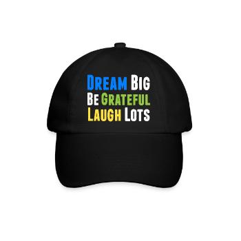 Positives Denken Inspirierend Motivation - Baseballkappe - Schwarz/Schwarz - Vorne