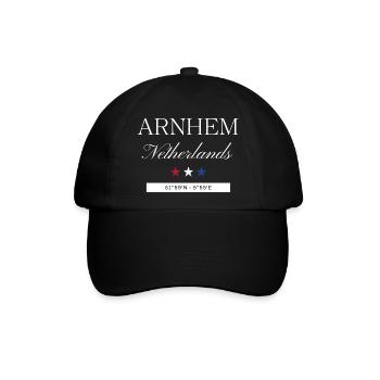 Arnhem Niederlande Souvenir – Reise minimalistisch - Baseballkappe - Schwarz/Schwarz - Vorne