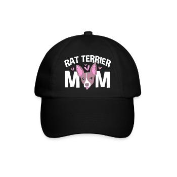 Rat Terrier - Baseballkappe - Schwarz/Schwarz - Vorne