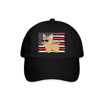 Yorkshire Terrier - Baseballkappe - Schwarz/Schwarz - Vorne