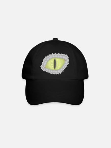 Drachenauge - Baseballkappe - Schwarz/Schwarz
