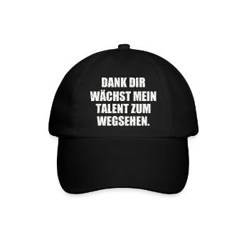 DANK DIR WÄCHST MEIN TALENT ZUM WEGSEHEN - Baseballkappe - Schwarz/Schwarz - Vorne