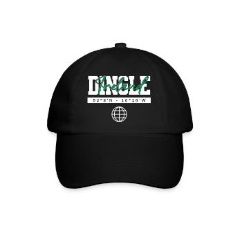 Dingle Irland Koordinaten Reise Souvenir - Baseballkappe - Schwarz/Schwarz - Vorne