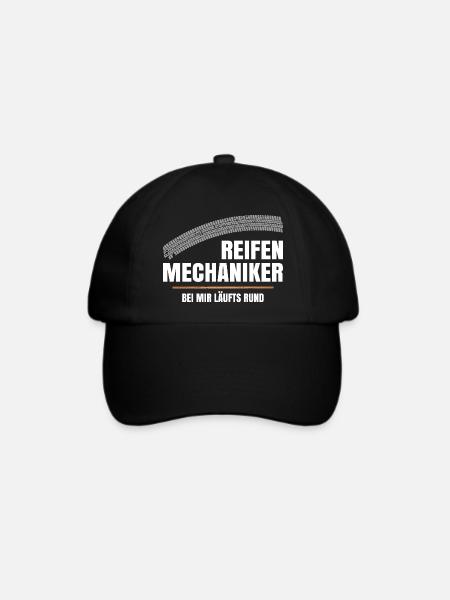 Reifenmechaniker - Baseballkappe - Schwarz/Schwarz