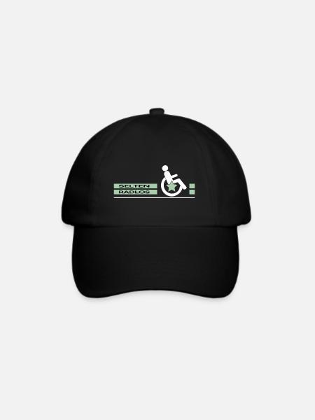 handicap rollstuhlfahrer rollstuhl wheelchair - Baseballkappe - Schwarz/Schwarz