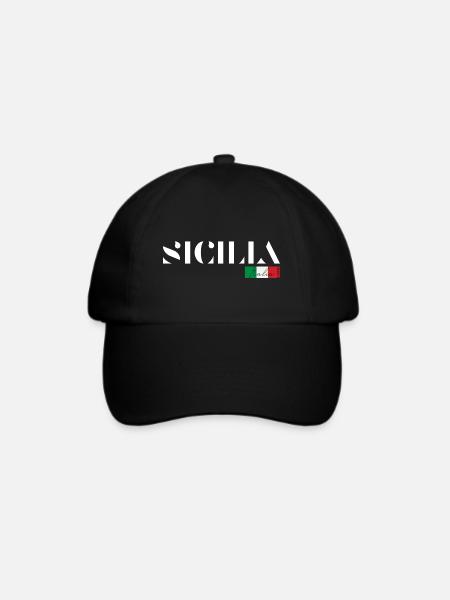 SIZILIEN SICILIA ITALIEN ITALIA URLAUB (w) - Baseballkappe - Schwarz/Schwarz