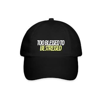 no stress - Baseballkappe - Schwarz/Schwarz - Vorne