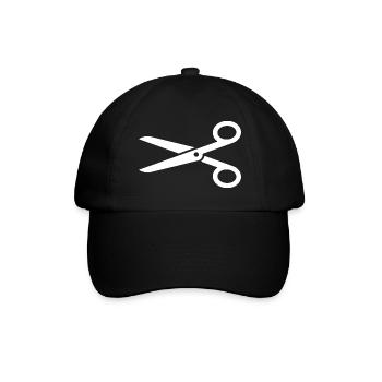 Schere - Baseballkappe - Schwarz/Schwarz - Vorne
