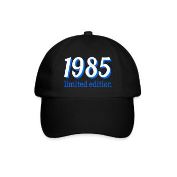 40. Geburtstag 40er Limited Edition 1985 - Baseballkappe - Schwarz/Schwarz - Vorne