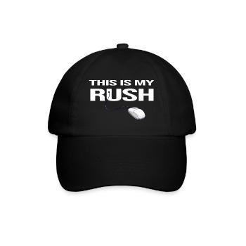gamer nerds online gameplay rush zocker community - Baseballkappe - Schwarz/Schwarz - Vorne