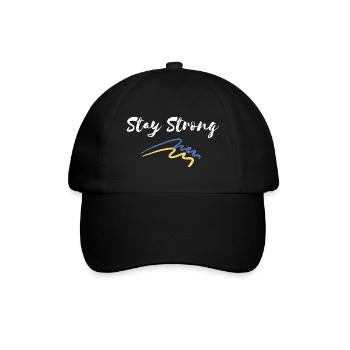 Stay Strong Ukraine - Baseballkappe - Schwarz/Schwarz - Vorne