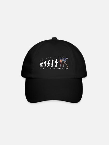 Astronomie Evolution Astrofotografie Geschenk - Baseballkappe - Schwarz/Schwarz