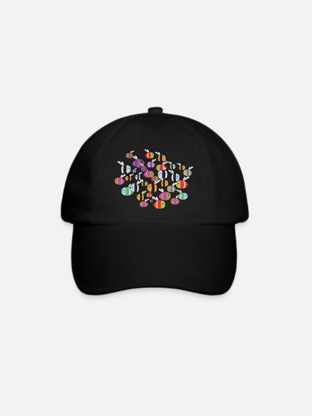 Bienenschwarm bunt - Baseballkappe - Schwarz/Schwarz