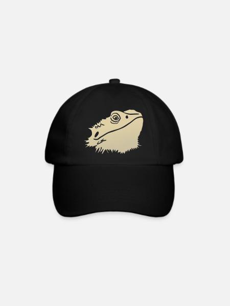 Bartagame Bearded Dragon - Baseballkappe - Schwarz/Schwarz