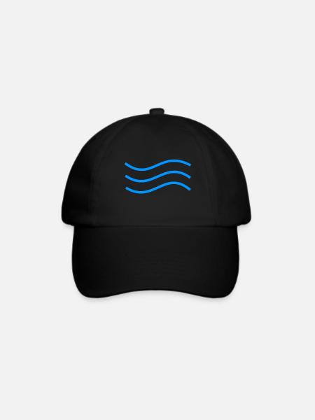 Wave - Baseballkappe - Schwarz/Schwarz