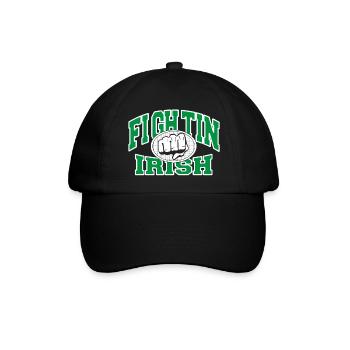 Fighting Irish - Baseballkappe - Schwarz/Schwarz - Vorne