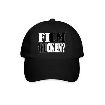 Film gucken? - Baseballkappe - Schwarz/Schwarz - Vorne